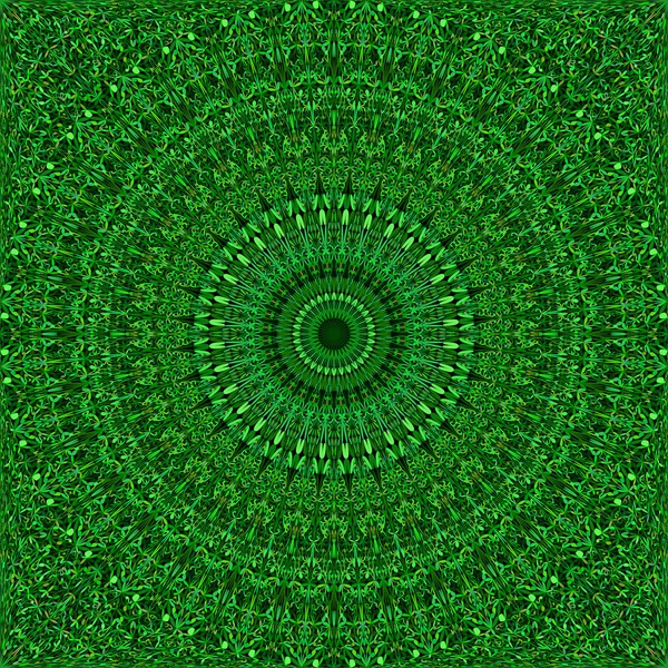 Grün nahtlose Dschungel verzieren Mandala-Muster Hintergrund-Design - abstrakte Bohemian Vektor Ornament Tapete Illustration — Stockvektor