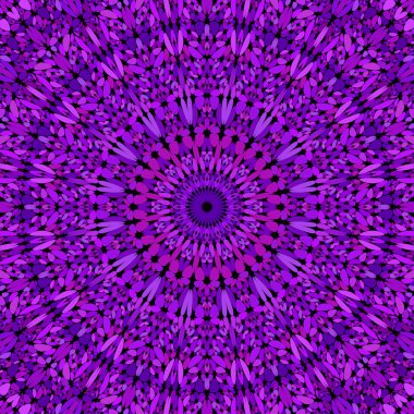 Mor petal süslü mandala desen duvar kağıdı tasarımı - bohem vektör arka plan grafiği