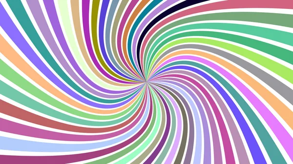 Mehrfarbige abstrakte hypnotische Wirbelstreifen Hintergrund - Vektor gebogene Burst Illustration — Stockvektor