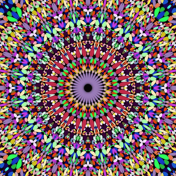 Kleurrijke abstracte bloem Caleidoscoop mandala behang - etnische vectorillustratie — Stockvector