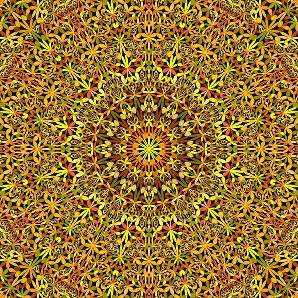 Πορτοκαλί αφηρημένο floral καλειδοσκόπιο μάνταλα μοτίβο φόντου - γεωμετρική διανυσματικό γραφικό — Διανυσματικό Αρχείο