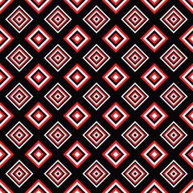 Geometrik yinelenen desen - vektör kare arka plan illüstrasyon