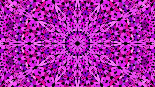 紫色花马赛克曼陀罗图案壁纸-对称矢量背景图形 — 图库矢量图片