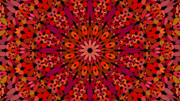 Kırmızı taş kaleydoskop mandala desen arka plan tasarım - soyut vektör süs duvar kağıdı illüstrasyon