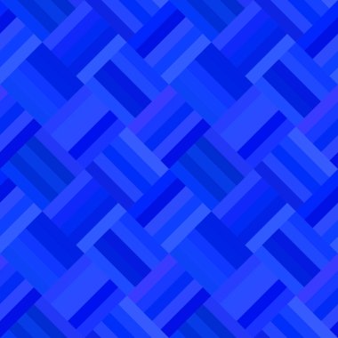Mavi soyut çapraz dikdörtgen mozaik desen arka plan - kesintisiz grafik