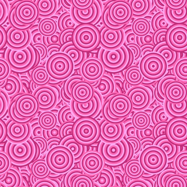 抽象的なシームレス パターン - 同心円のベクトルの背景 — ストックベクタ