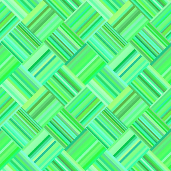 Yeşil diyagonal çizgili mozaik desen arka plan - sorunsuz tasarım — Stok Vektör