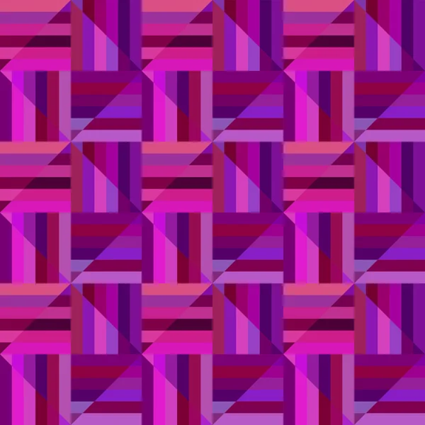 Púrpura repetición de rayas triángulo mosaico patrón fondo — Vector de stock