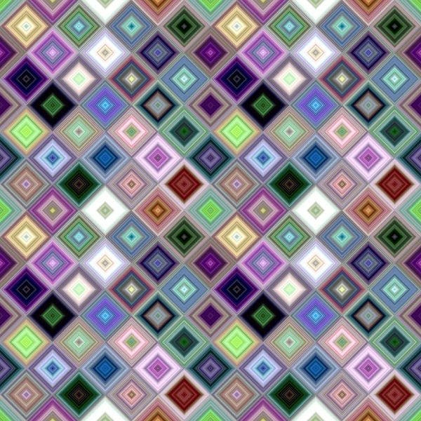 Цветные диагональные квадратные плитки мозаики фон - бесшовный графический — стоковый вектор
