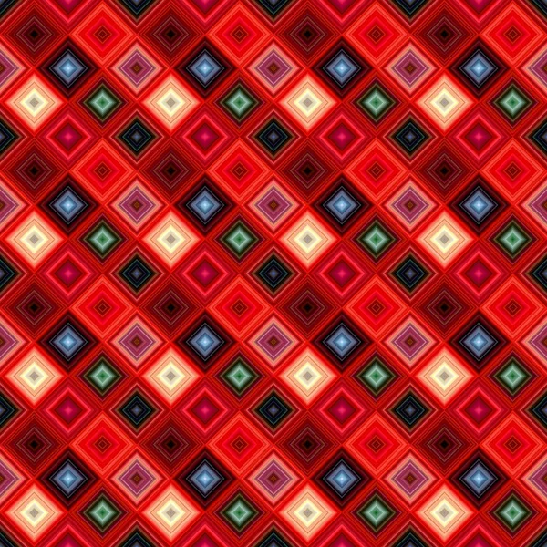 Bunte nahtlose diagonale quadratische Fliese Mosaik Muster Hintergrund - Vektor Wand Illustration — Stockvektor