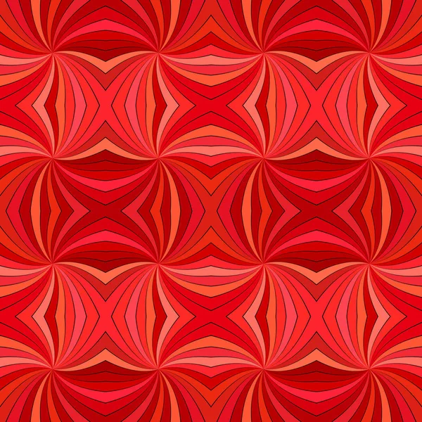 Vermelho sem costura abstrato hipnótico curvo ray burst stripe fundo padrão — Vetor de Stock