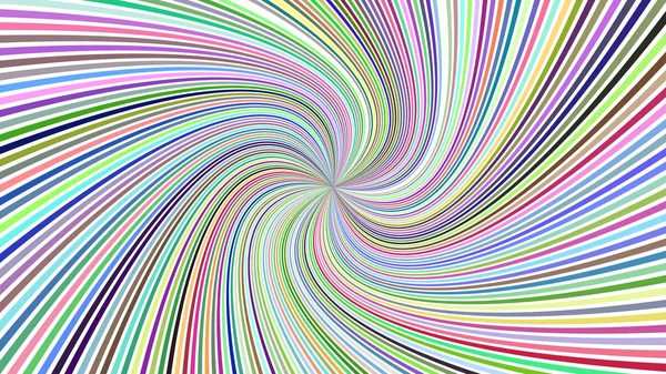 Vícebarevné psychedelické abstraktní pruhované pozadí návrhu od zakřivených paprsků vortex — Stockový vektor
