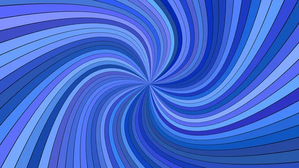 Blauwe hypnotische abstracte spiraal stripe achtergrond - vectorillustratie — Stockvector