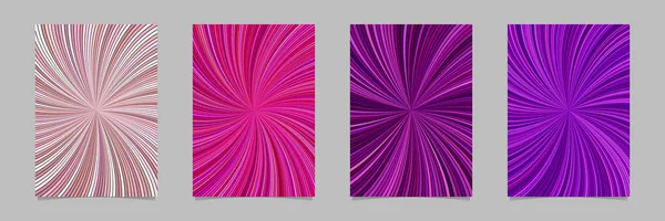 Абстрактные гипнотические спиральные лучи полосы брошюры фоновый шаблон набор - векторная канцелярская графика — стоковый вектор