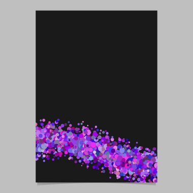 Boş soyut konfeti dalga broşürü arka plan şablonu kullanarak dağınık noktalar