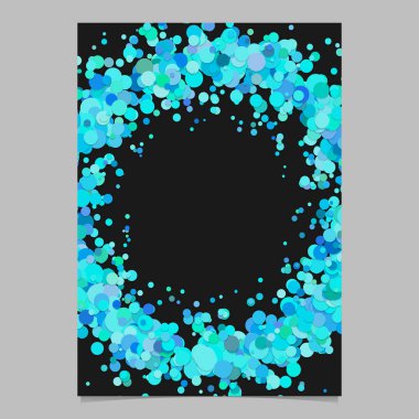 Boş soyut konfeti daire afiş arka plan şablonu dağınık daireler - vektör tasarımı ile