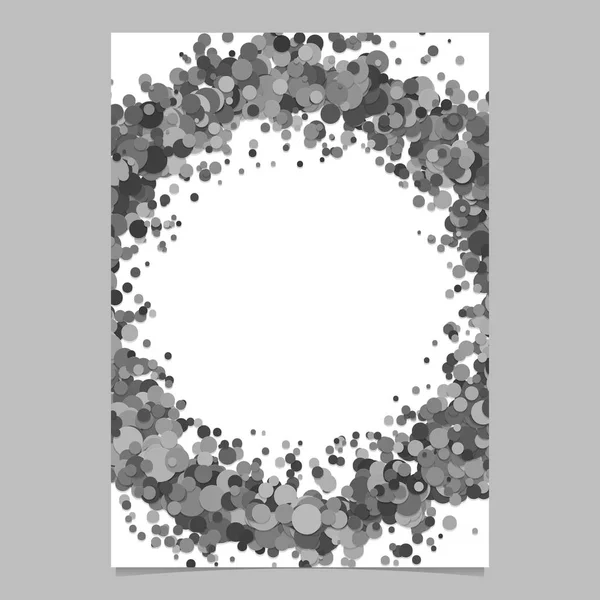 Abstrakte leere Konfetti-Ring-Seite Hintergrundvorlage aus verstreuten Punkten — Stockvektor