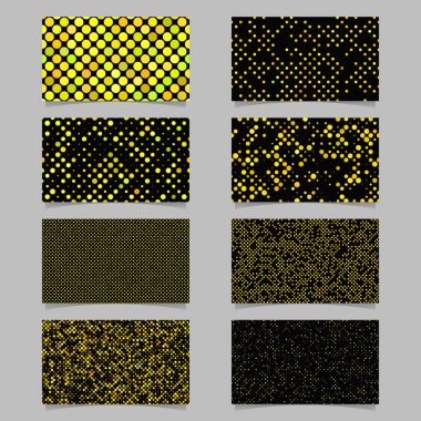 Soyut daire desen mozaik kartı arka plan şablonu seti - vektör tasarımı