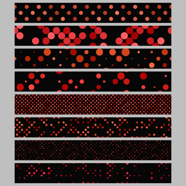 Abstrakte Punkt Muster rechteckige Web-Banner Hintergrund-Set — Stockvektor