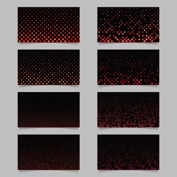抽象的なサークル パターン モザイク カード背景テンプレート セット - ベクター デザイン — ストックベクタ