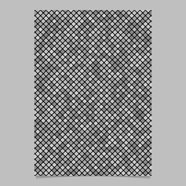 Grey geometrical diagonal rounded square pattern poster background template