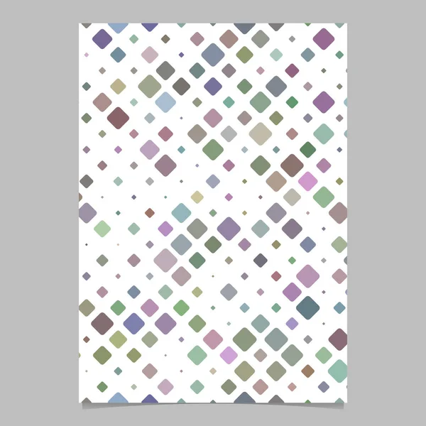 Colorful geometric diagonal rounded square pattern poster template