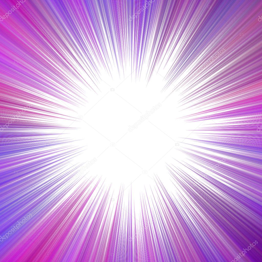 Purple abstract hypnotic speed concept background - vector star burst graphic
