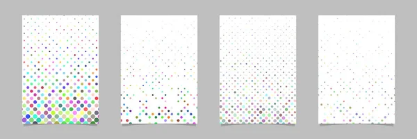 Conjunto de plantillas de folleto de patrón de punto abstracto - fondos de papelería vectorial — Vector de stock