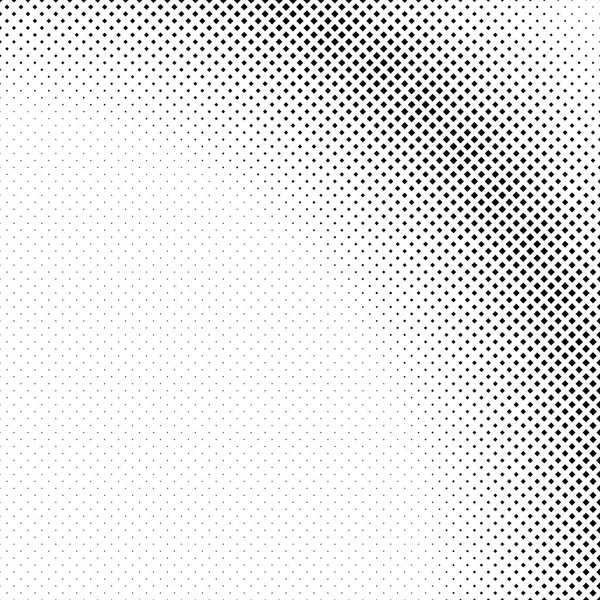 Monochrom halftone quadratische Hintergrundmuster Design - Vektorillustration — Stockvektor