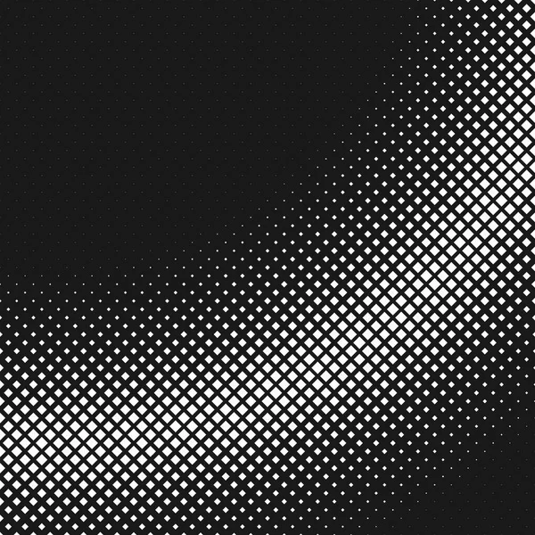 Monocromo abstracto geométrico medio tono cuadrado patrón de fondo — Vector de stock