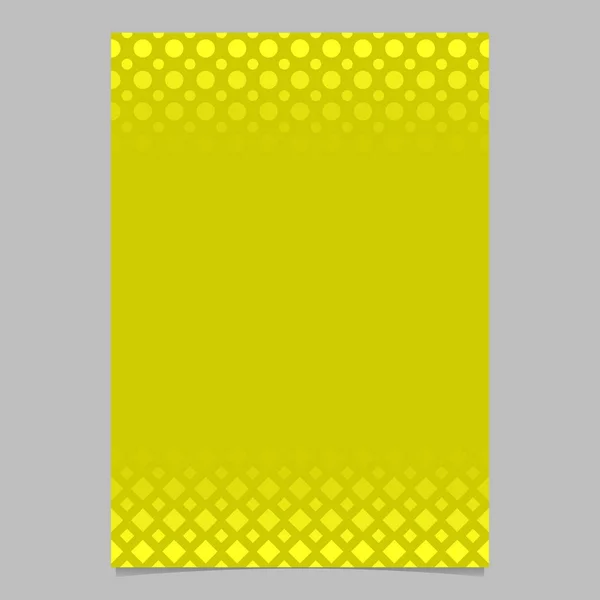 Żółte półtony geometryczny wzór Broszura szablon - wektor dokument graficzny — Wektor stockowy