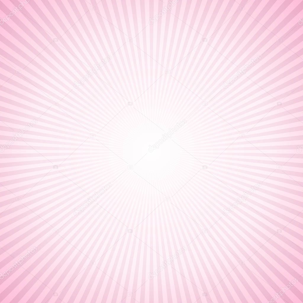 Abstract geometrical sunray background - retro vector graphic design from radial stripes