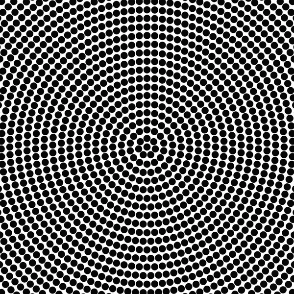 Fondo de patrón de círculo retro - diseño abstracto vectorial monocromo — Archivo Imágenes Vectoriales
