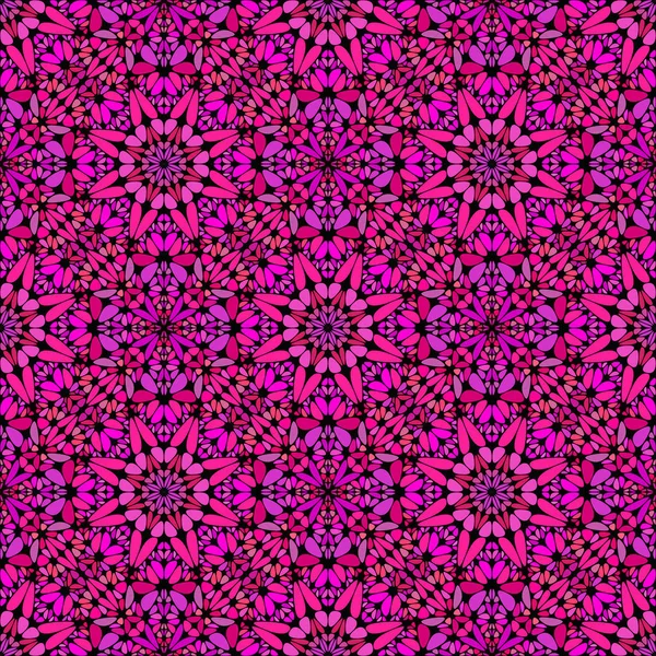 Fondo de patrón de pétalos de mosaico de vidrio geométrico abstracto rosa profundo — Vector de stock