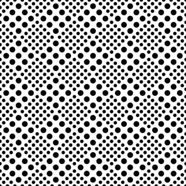 Dikişsiz retro siyah beyaz daire desen arka plan tasarımı