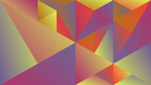Geométrica dinámica multicolor gradiente triángulo mosaico hd fondo — Vector de stock