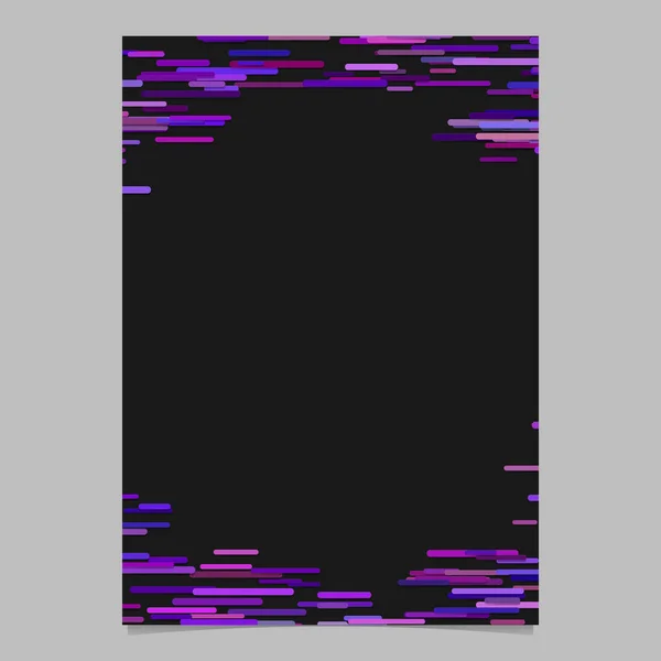 Plantilla de borde de página de fondo de diseño de banda redondeada horizontal caótica abstracta — Archivo Imágenes Vectoriales