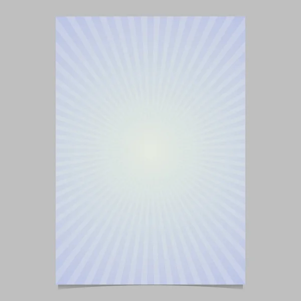 Plantilla de cubierta de folleto de rayos solares abstractos de gradiente azul - fondo de página vectorial — Archivo Imágenes Vectoriales