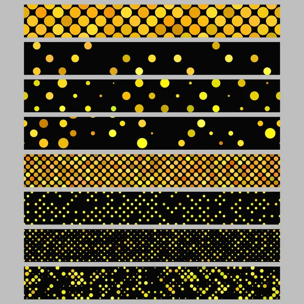 Farbe abstrakt punktmuster rechteckig web banner hintergrund set — Stockvektor