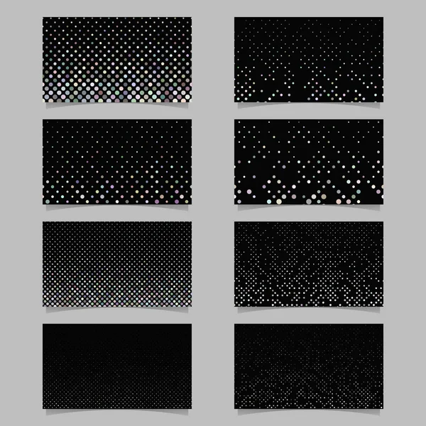 抽象的なドットパターンカードの背景テンプレートセット - ベクトルグラフィック — ストックベクタ