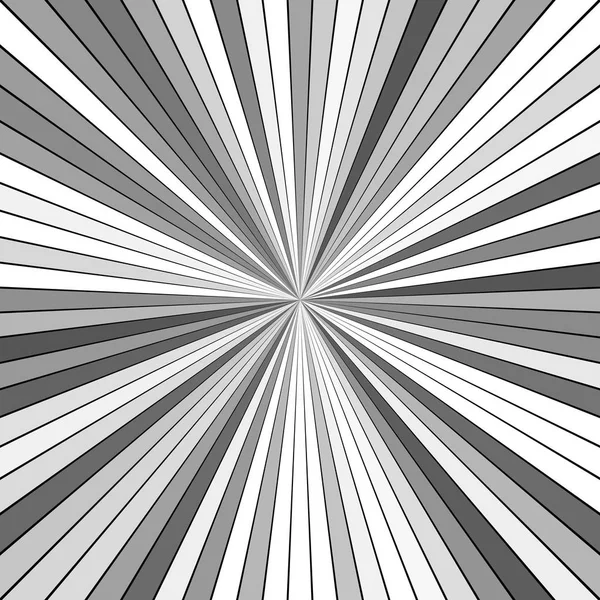 Grey abstract hypnotic ray burst stripe background - vector explosion design — Stock Vector