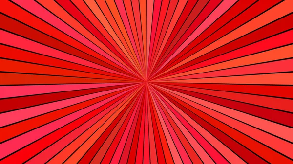 赤い抽象的なサイケデリックな縞模様の光線バースト背景デザイン - ベクトルグラフィック — ストックベクタ