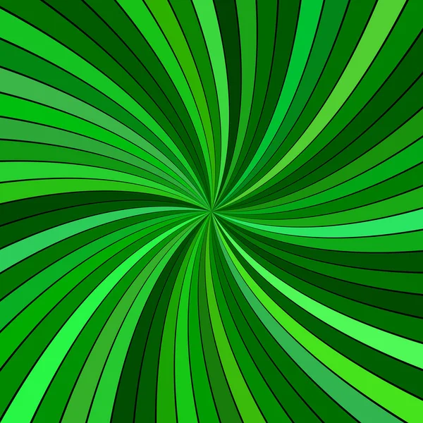Groene abstracte hypnotische spiraal burst Stripe achtergrond — Stockvector