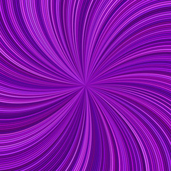 Lila geometrische abstrakte Spirale Hintergrund aus gebogenen Strahlen — Stockvektor