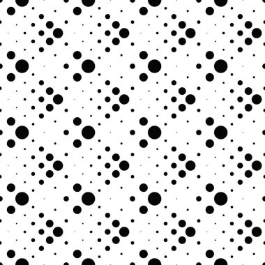 Dikişsiz nokta desen arka plan - monokrom soyut vektör grafik