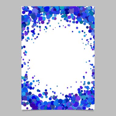 Boş soyut konfeti nokta el ilanı arka plan - vektör sayfa çerçevesi şablonu
