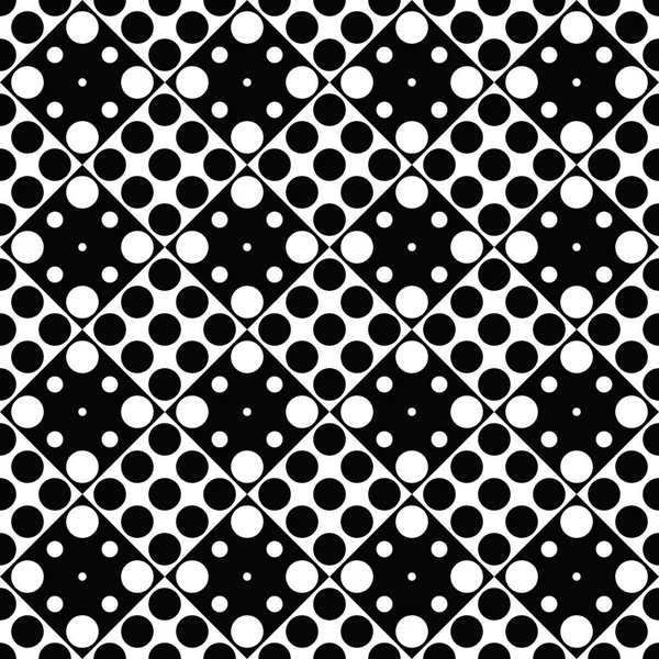 Sömlös geometrisk svart och vit punktmönster bakgrund design — Stock vektor