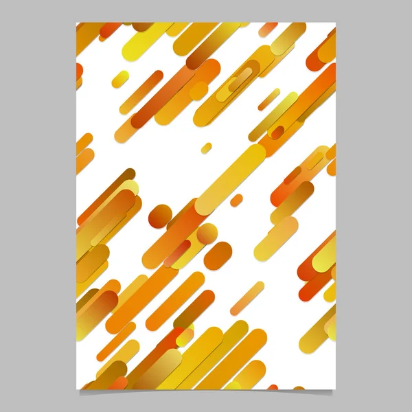 橙色对角渐变条纹图案传单背景模板 — 图库矢量图片