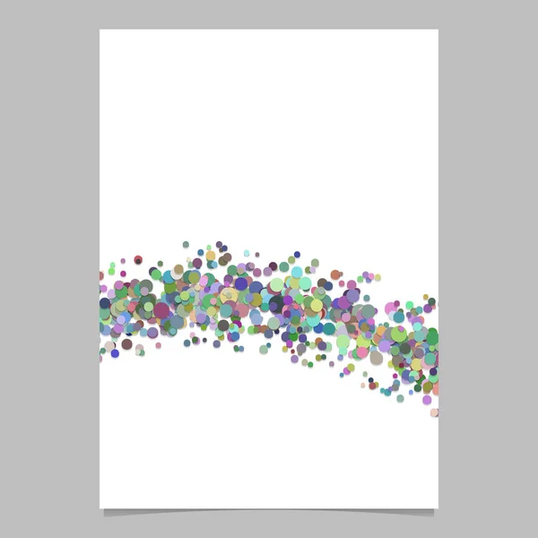 Resumen en blanco ondulado dispersos confeti dot cartel fondo — Vector de stock