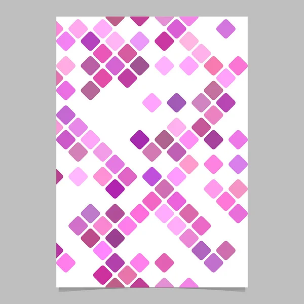 Rosa quadratisches Muster Broschüre Vorlage - Vektor Deckel Hintergrund — Stockvektor